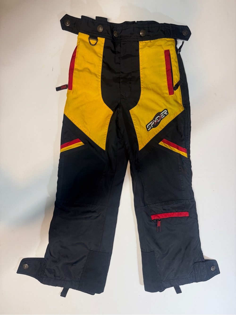 Riders by Lee Black, Yellow & Red Cargo Snow Pants